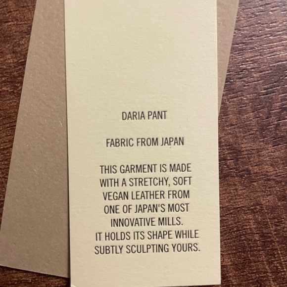 Aritzia Daria Vegan Leather Leggings High Rise Size Medium NWT - Picture 2 of 7